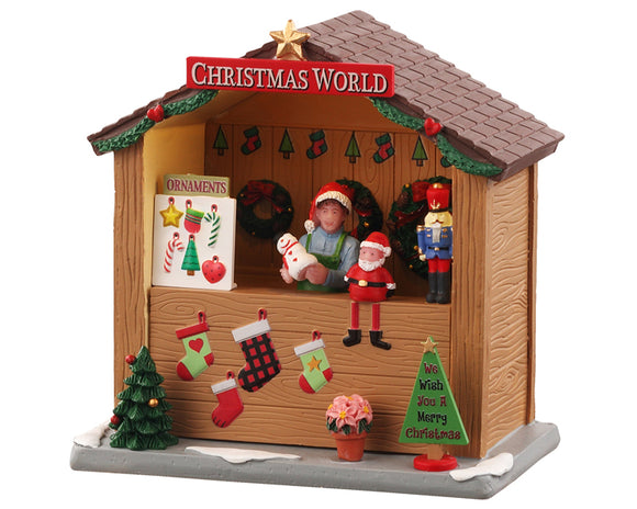 NEW 2020 LEMAX CHRISTMAS WORLD BOOTH, AC ADAPTABLE #14907